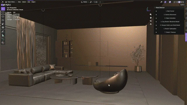 Reel Director viewport solid look animation